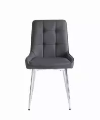 Arrow Dining Chair - Grey PU Leather